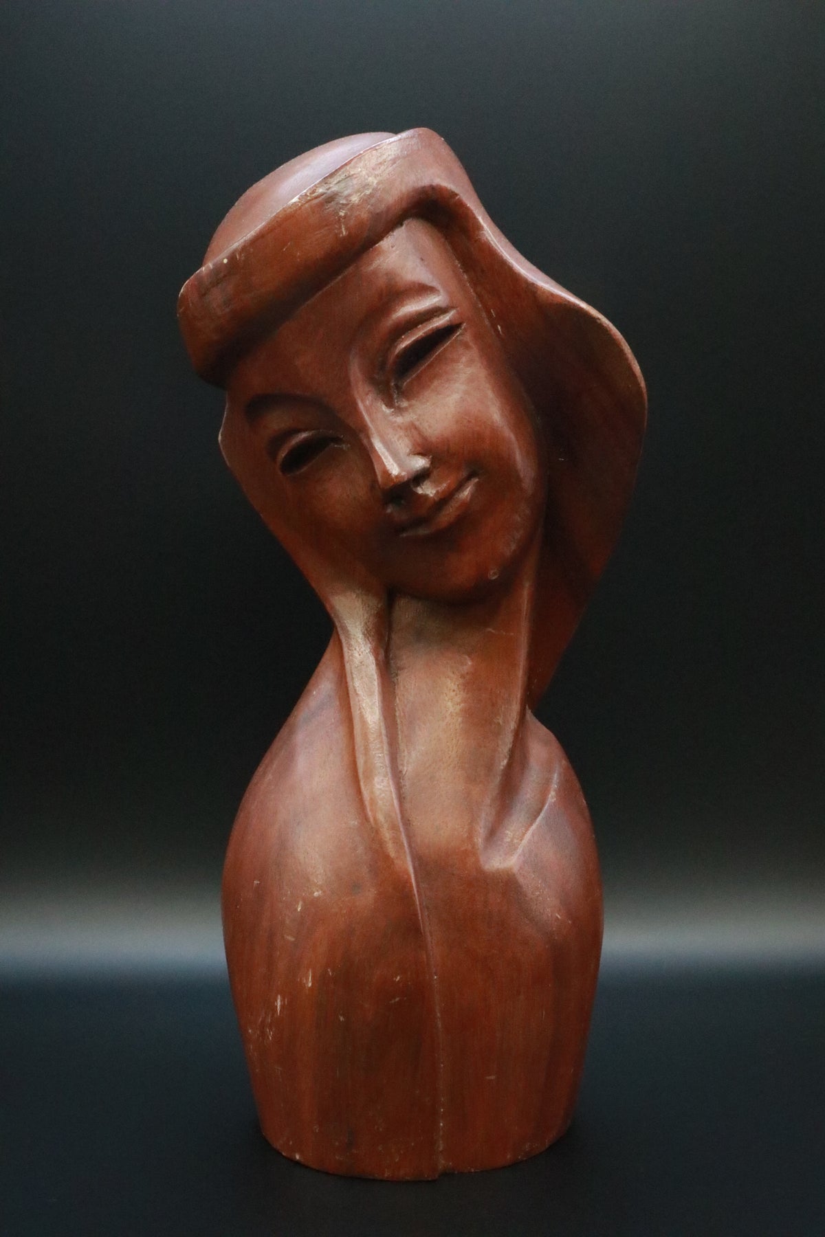VINTAGE CARVED WOOD MADONNA