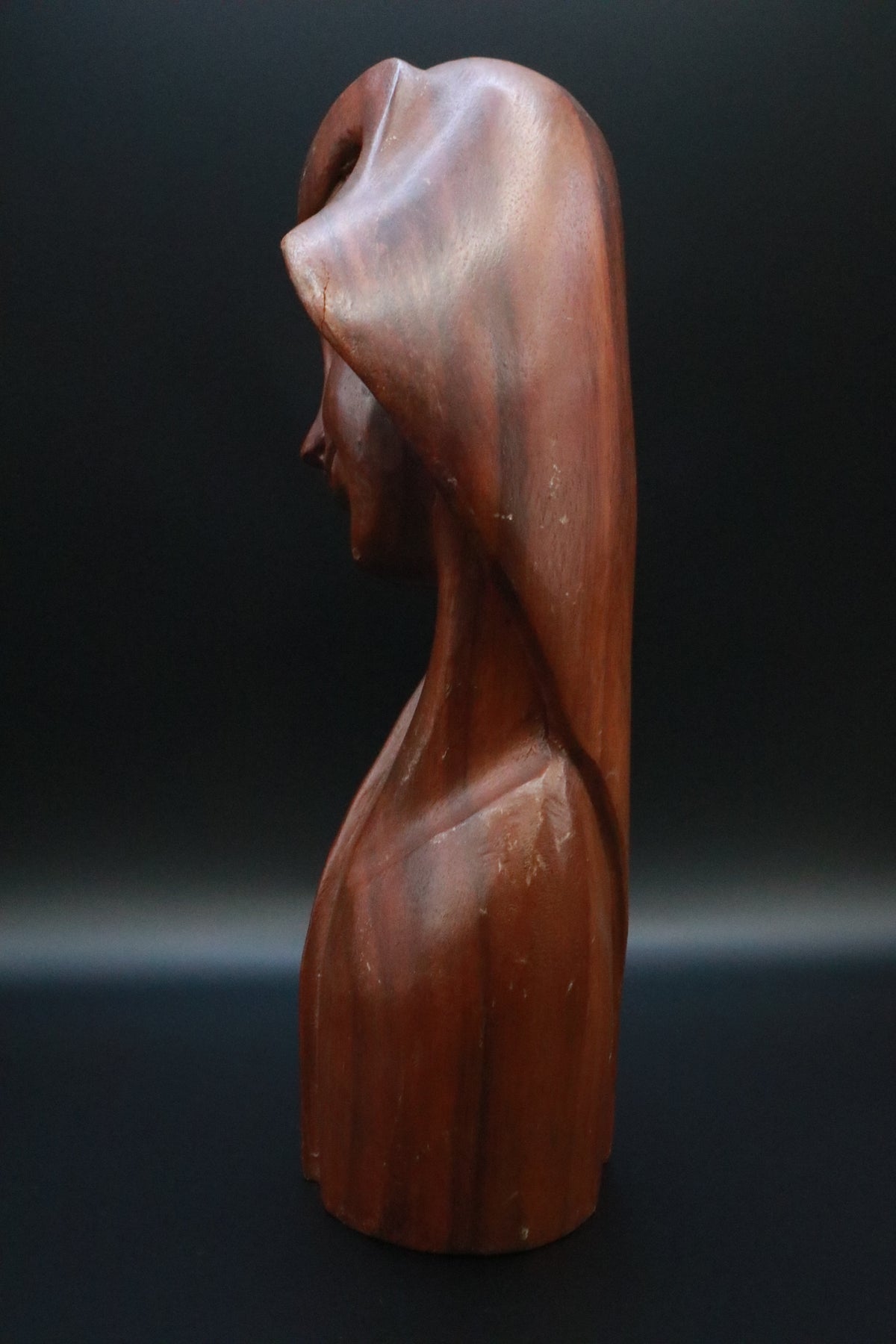 VINTAGE CARVED WOOD MADONNA
