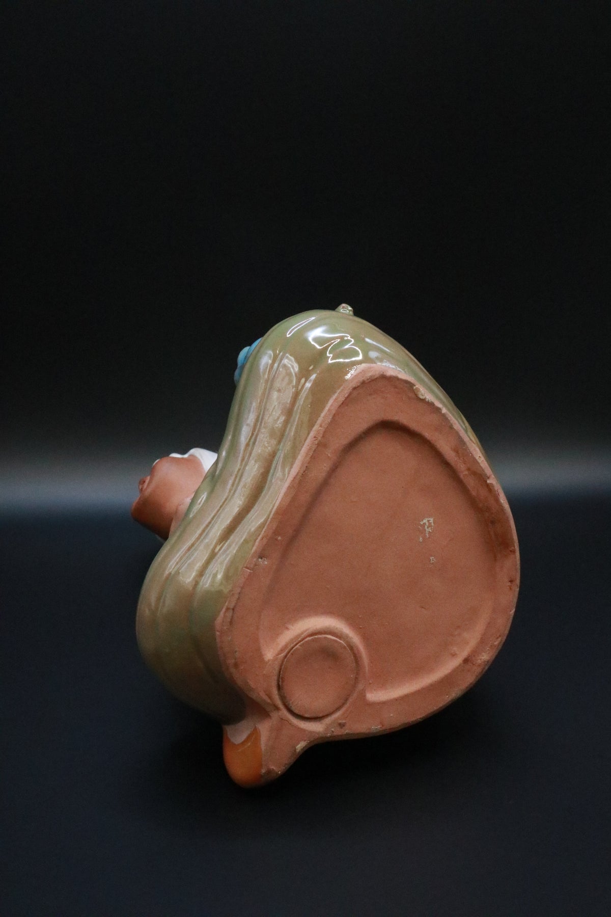 VINTAGE JAPAN STATUE FIGURINE PLANTER REDWARE POTTERY (AS IS)