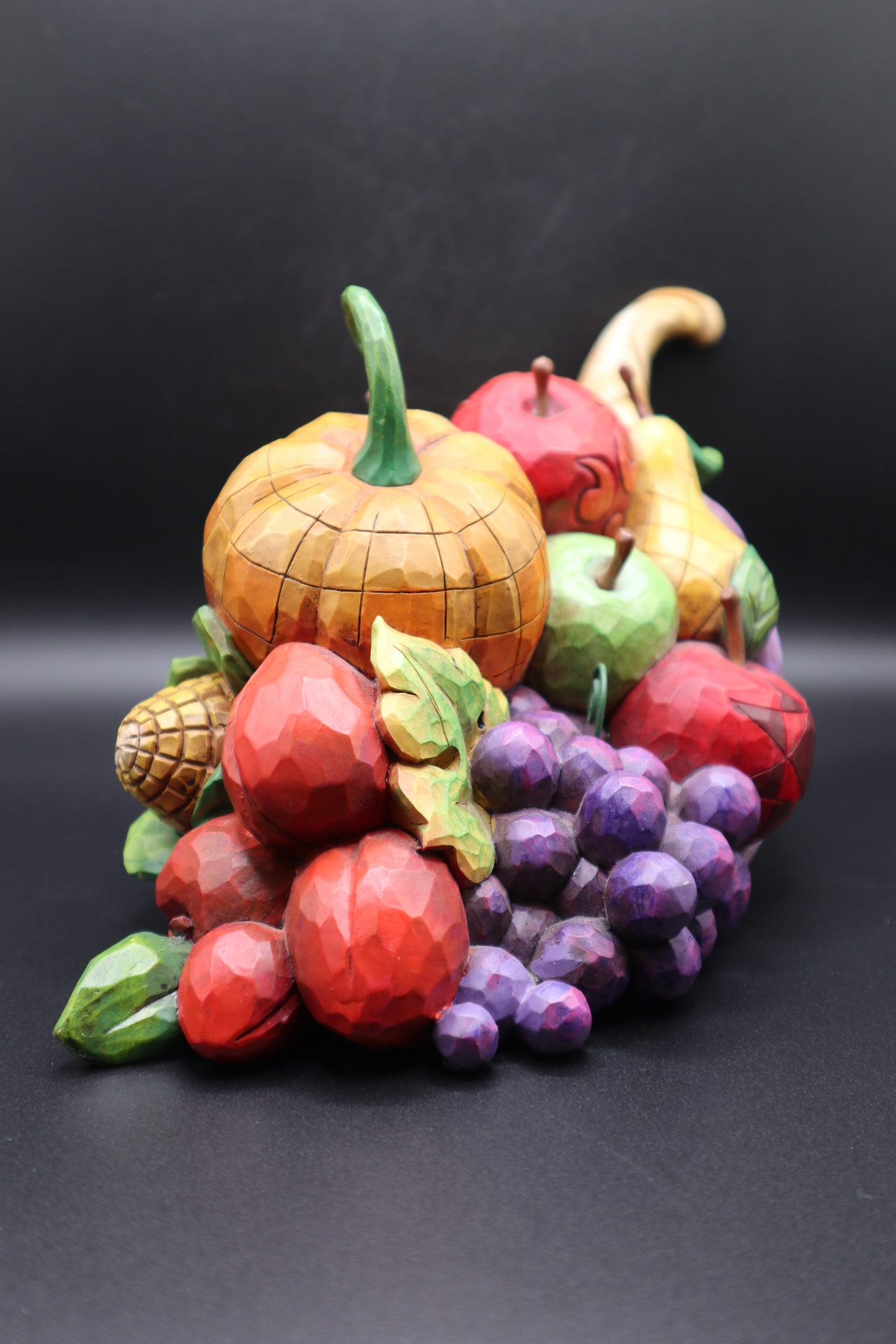 JIM SHORE "HORN OF PLENTY" HARVEST CORNUCOPIA CENTERPIECE