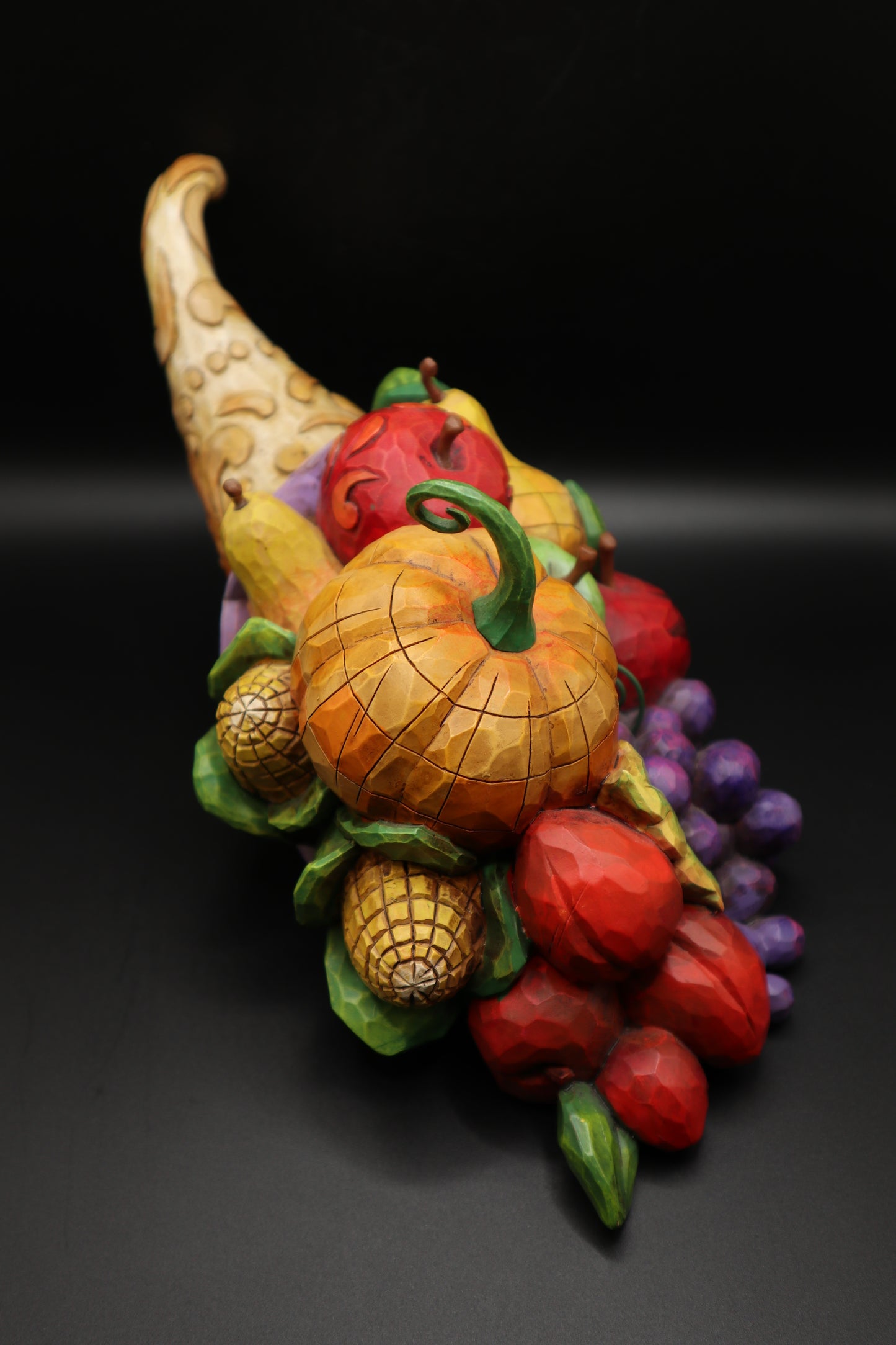 JIM SHORE "HORN OF PLENTY" HARVEST CORNUCOPIA CENTERPIECE