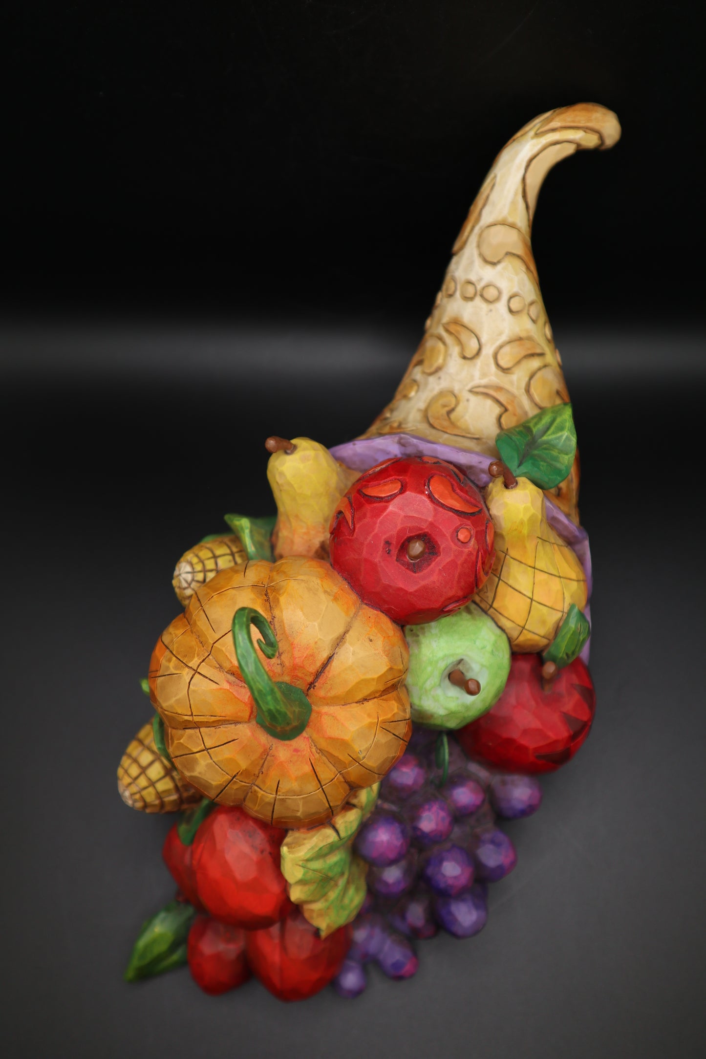 JIM SHORE "HORN OF PLENTY" HARVEST CORNUCOPIA CENTERPIECE