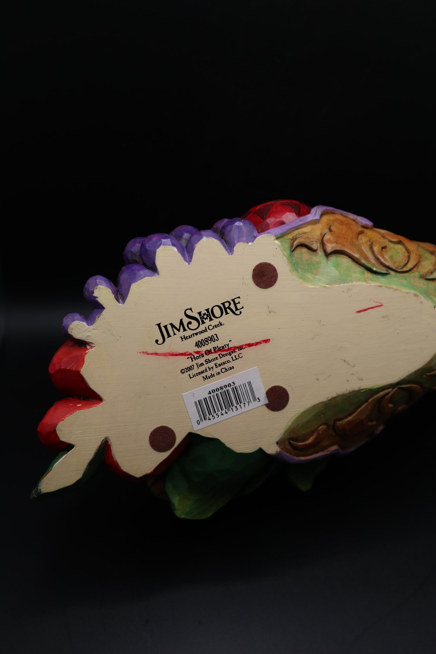 JIM SHORE "HORN OF PLENTY" HARVEST CORNUCOPIA CENTERPIECE