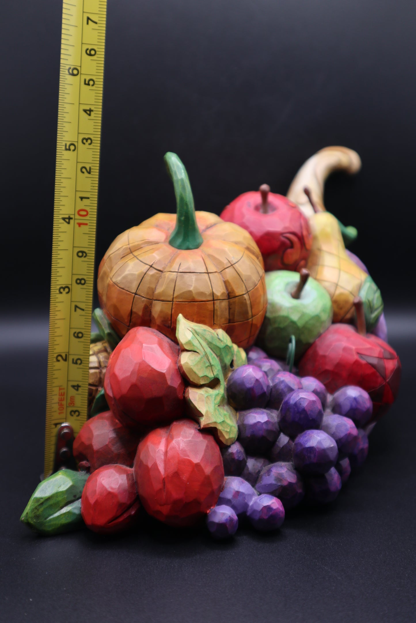 JIM SHORE "HORN OF PLENTY" HARVEST CORNUCOPIA CENTERPIECE