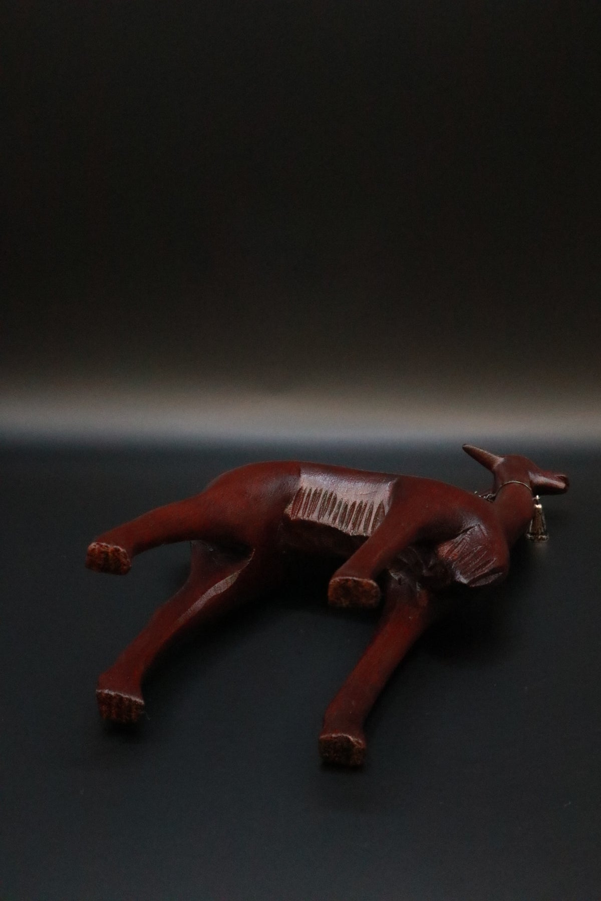 VINTAGE HANDMADE WOODEN ANDEAN VICUñAS 950 STERLING SILVER AND BELL LLAMA FIGURINE