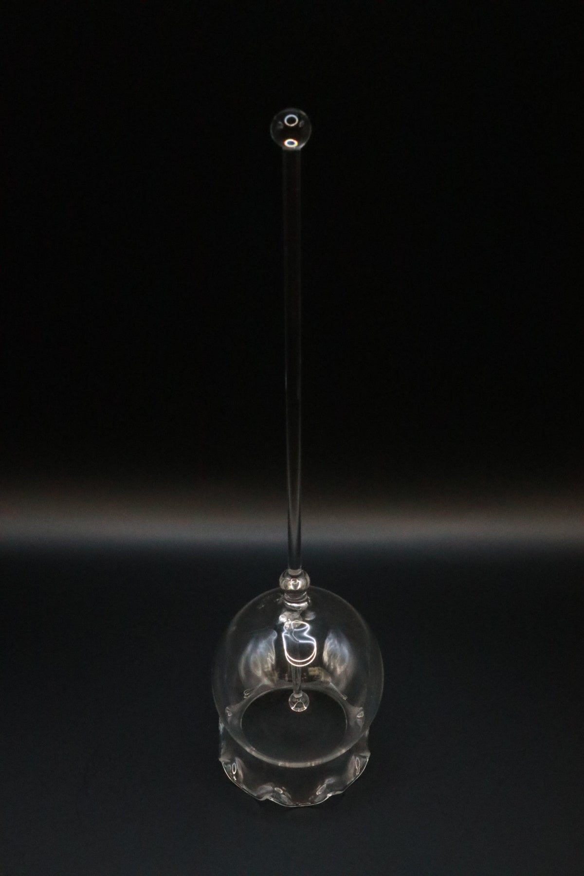 VINTAGE HANDBLOWN CLEAR DELICATE BELL