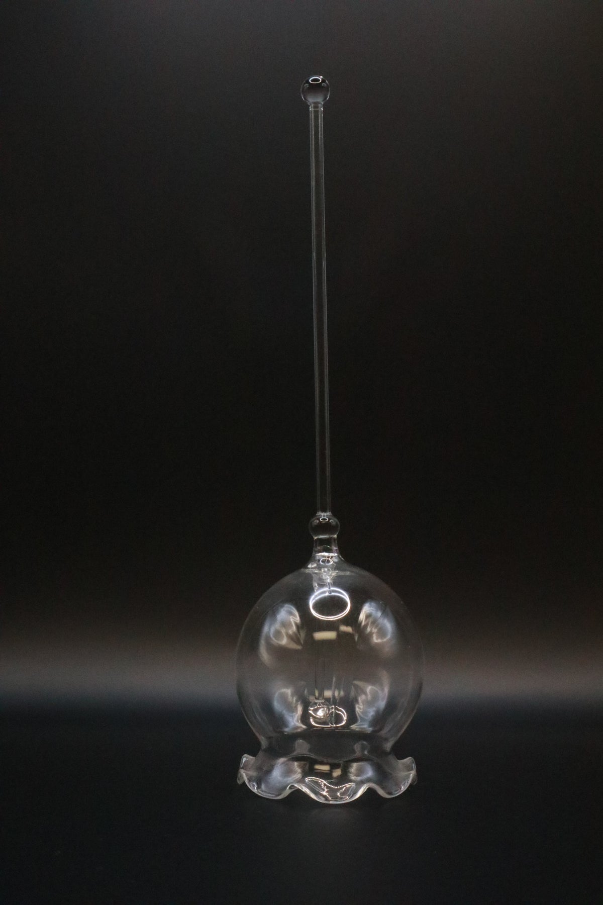 VINTAGE HANDBLOWN CLEAR DELICATE BELL