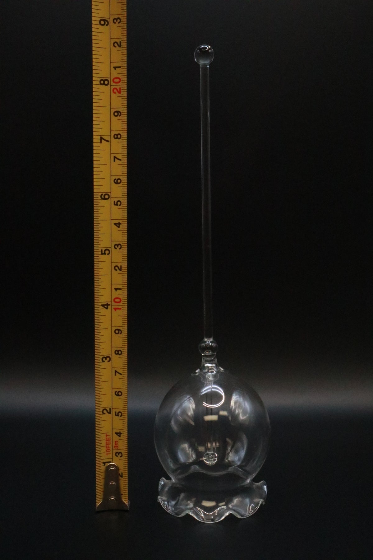 VINTAGE HANDBLOWN CLEAR DELICATE BELL