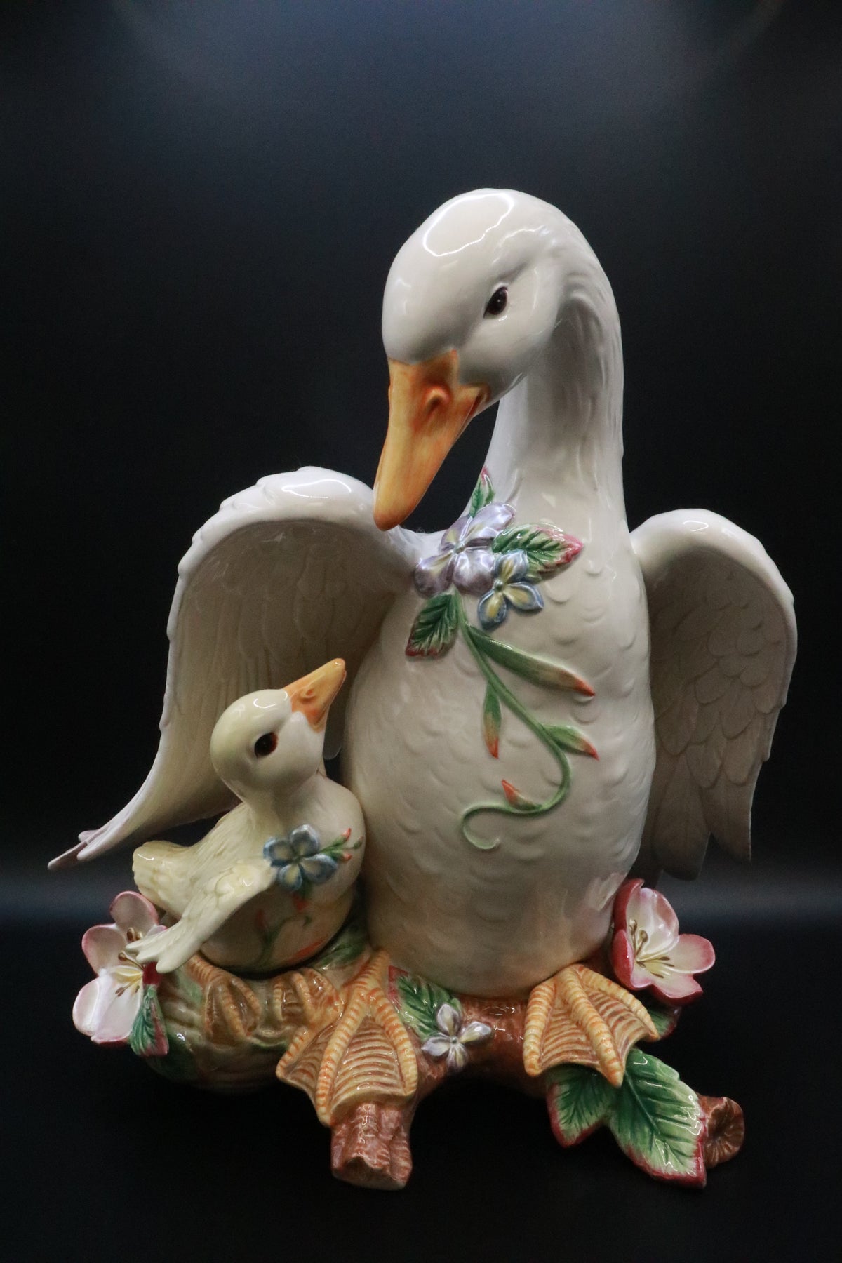 FITZ AND FLOYD GARDEN RHAPSODY GOOSE AND GOSLING