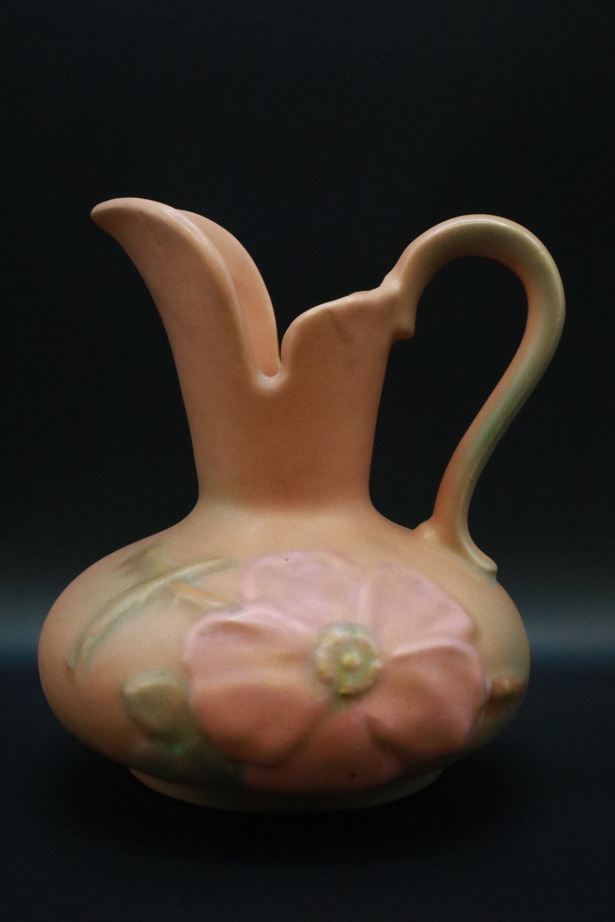 ANTIQUE WELLER POTTERY "WILD ROSE" PITCHER/VASE