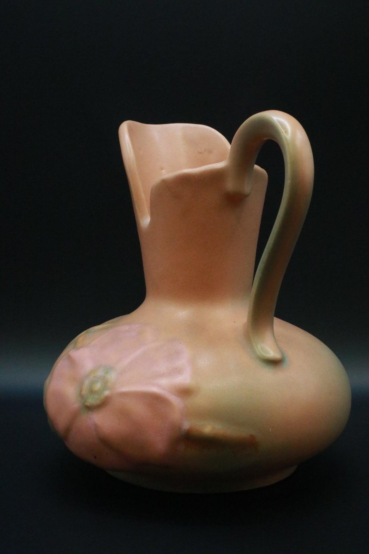 ANTIQUE WELLER POTTERY "WILD ROSE" PITCHER/VASE