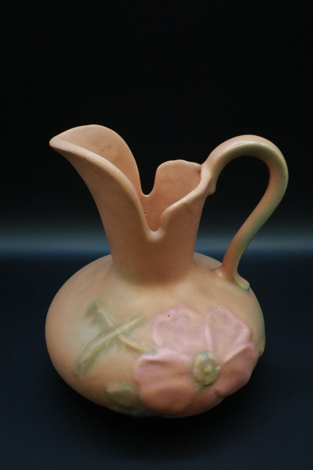 ANTIQUE WELLER POTTERY "WILD ROSE" PITCHER/VASE