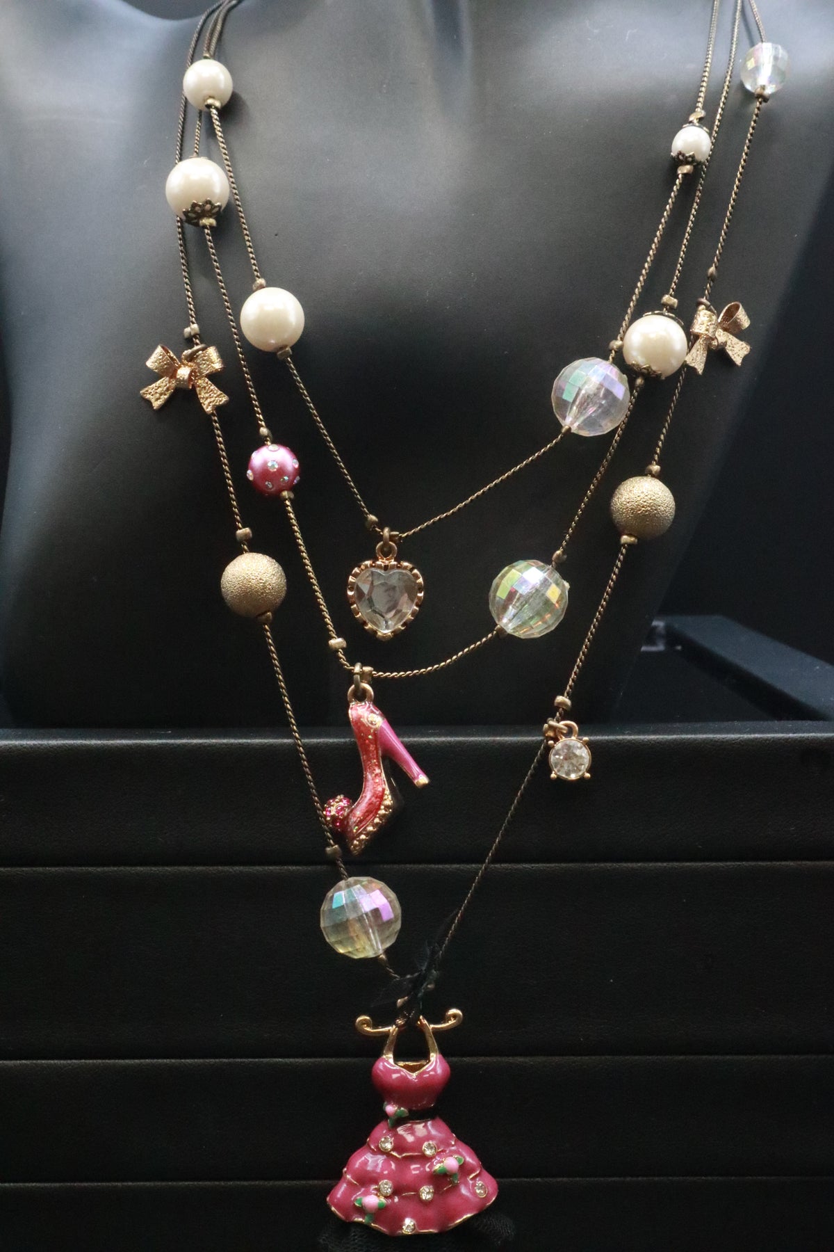 VINTAGE BETSEY JOHNSON DRESS AND SHOE NECKLACE