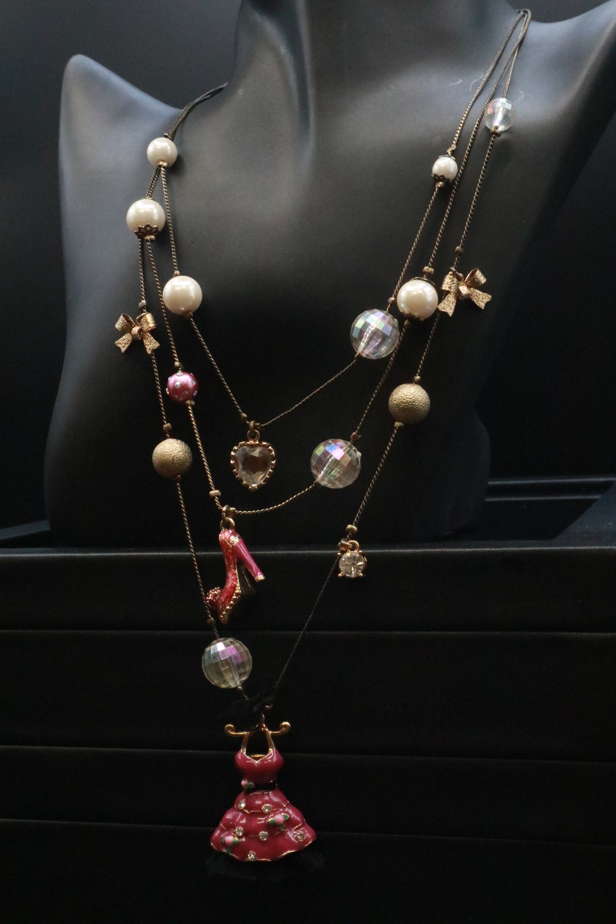 VINTAGE BETSEY JOHNSON DRESS AND SHOE NECKLACE