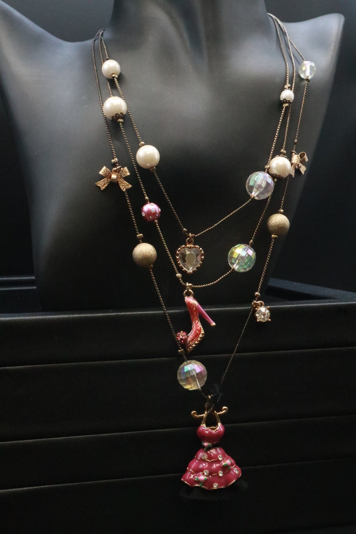 VINTAGE BETSEY JOHNSON DRESS AND SHOE NECKLACE