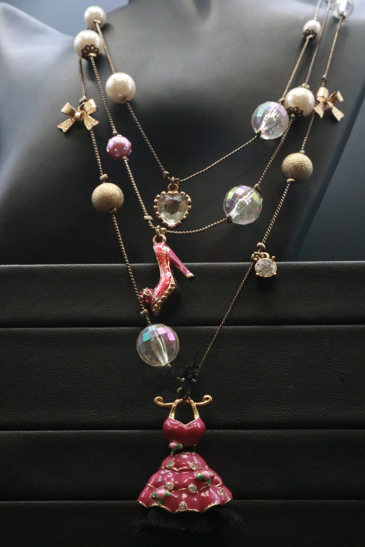 VINTAGE BETSEY JOHNSON DRESS AND SHOE NECKLACE