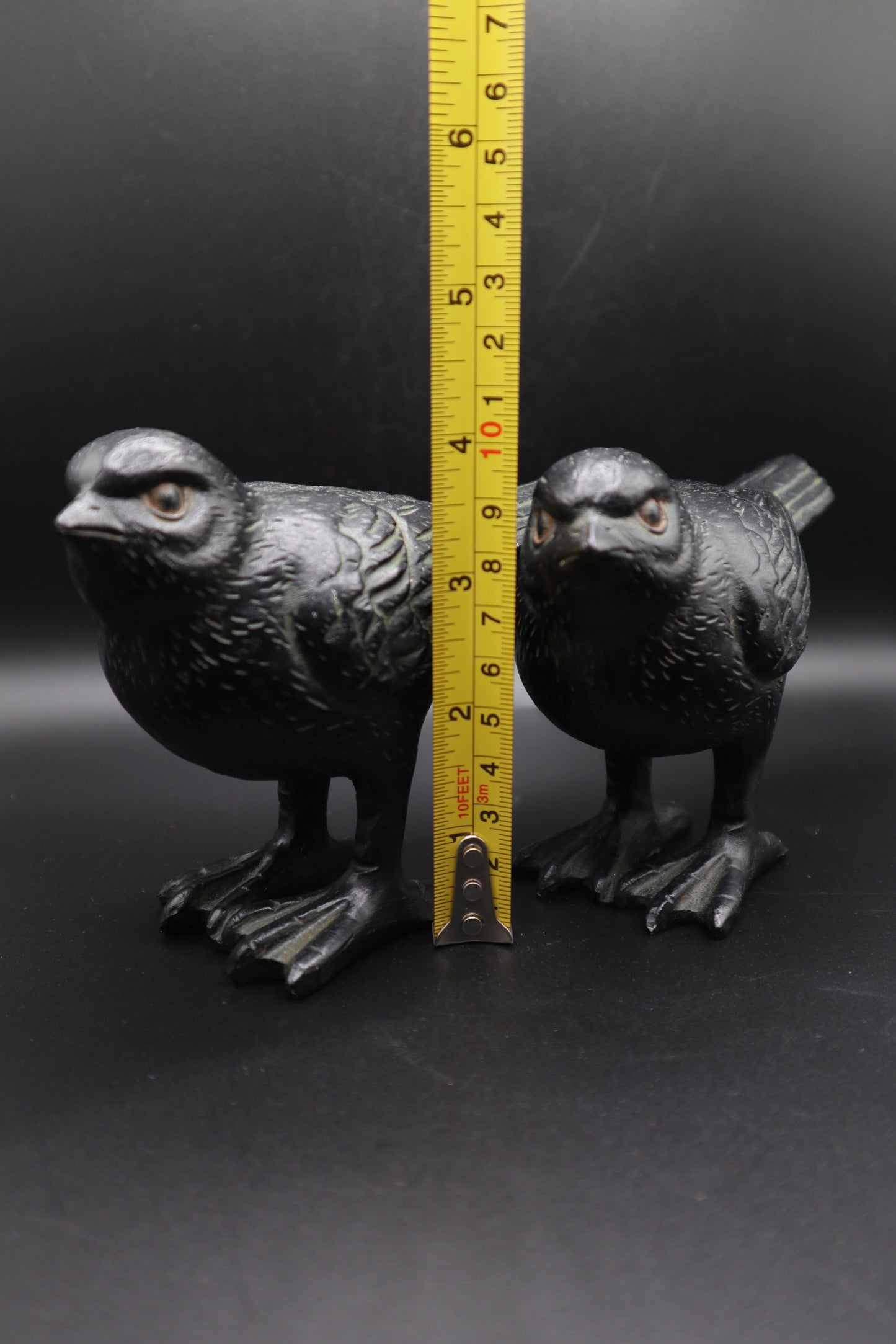 BLACK BIRD RESIN SET OF 2