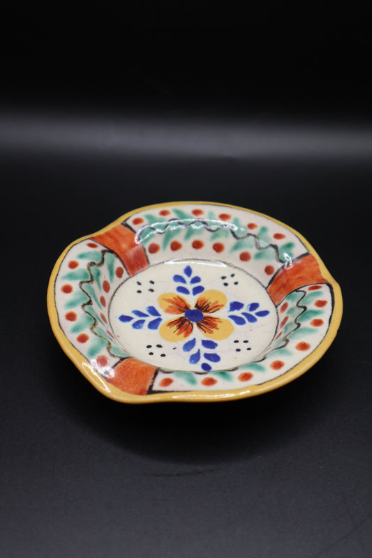 HAND PAINTED CERAMIC ASHTRAY