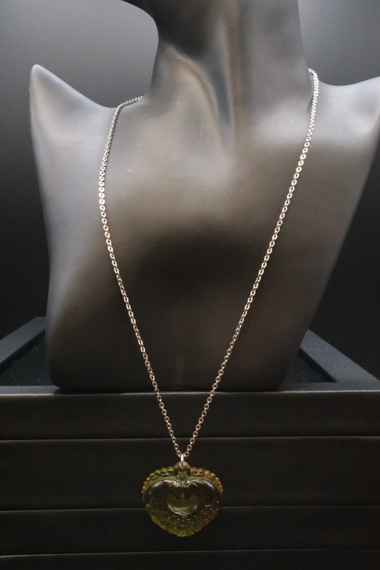 LIULI GONG FANG CRYSTAL GLASS ART "MY LOVE FOR YOU IS UNCONDITIONAL" PENDANT 4574/5000