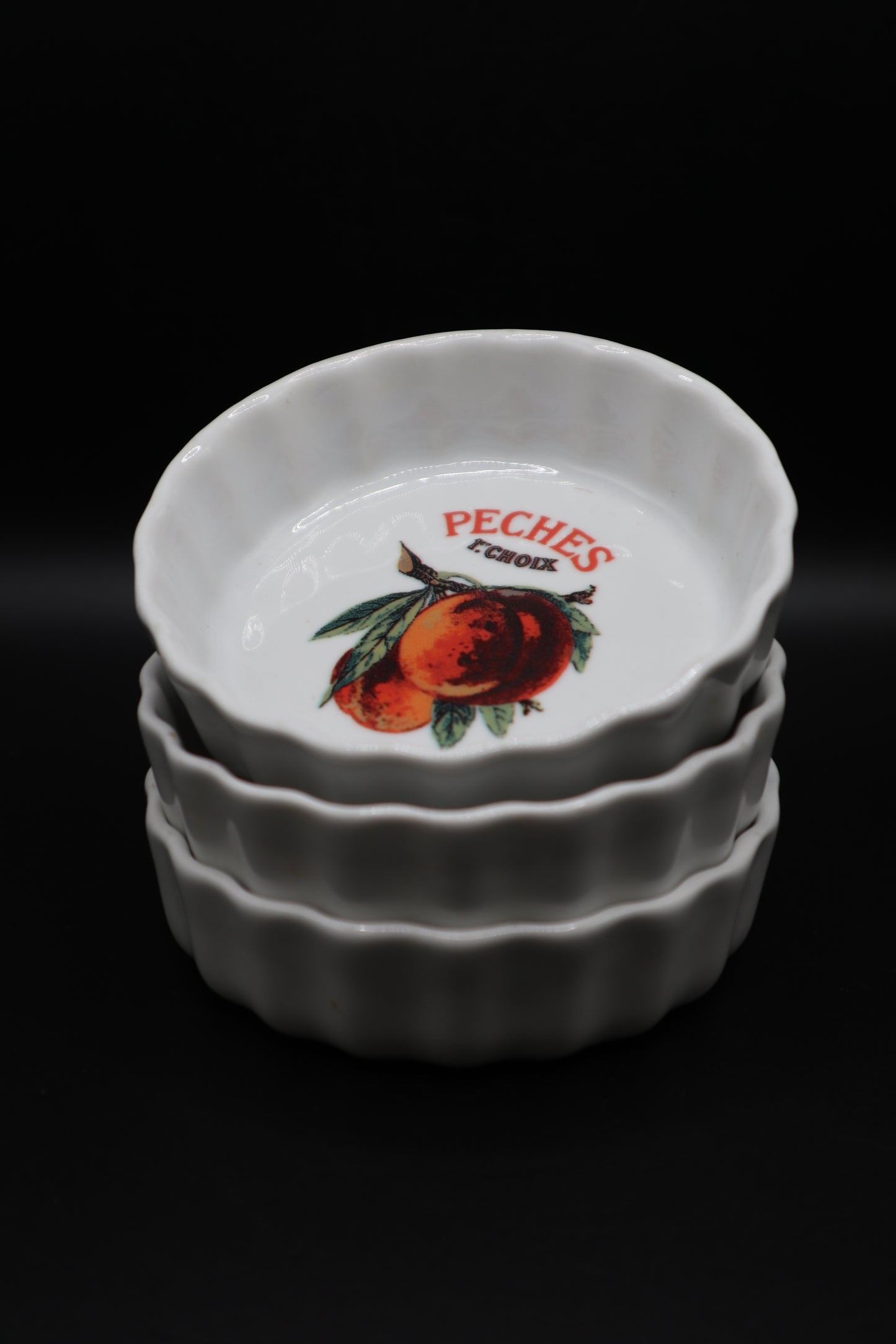 WILLIAMS SONOMA HARVEST MARKET RAMEKINS MADE IN ITALY SET OF 3