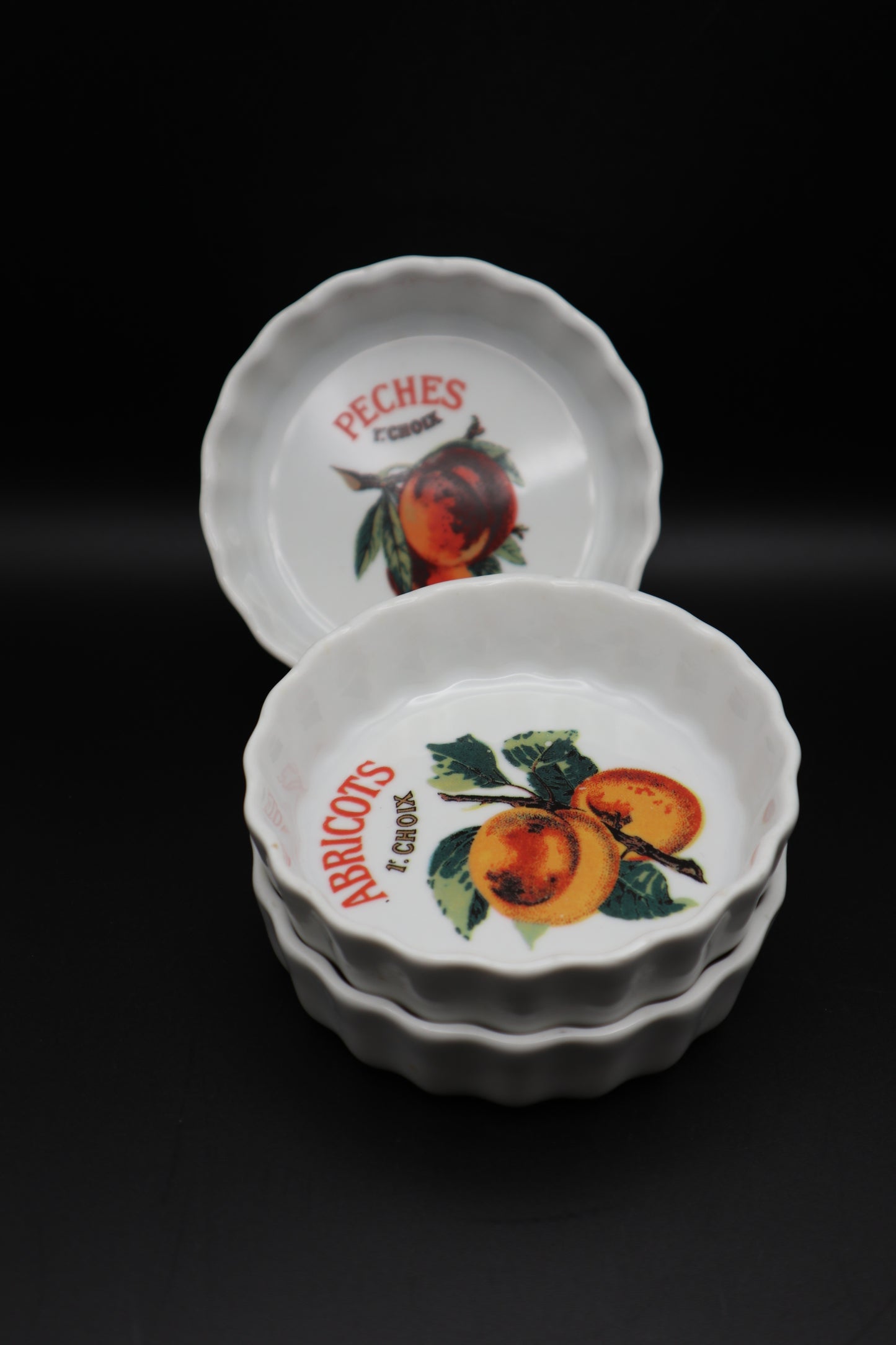 WILLIAMS SONOMA HARVEST MARKET RAMEKINS MADE IN ITALY SET OF 3