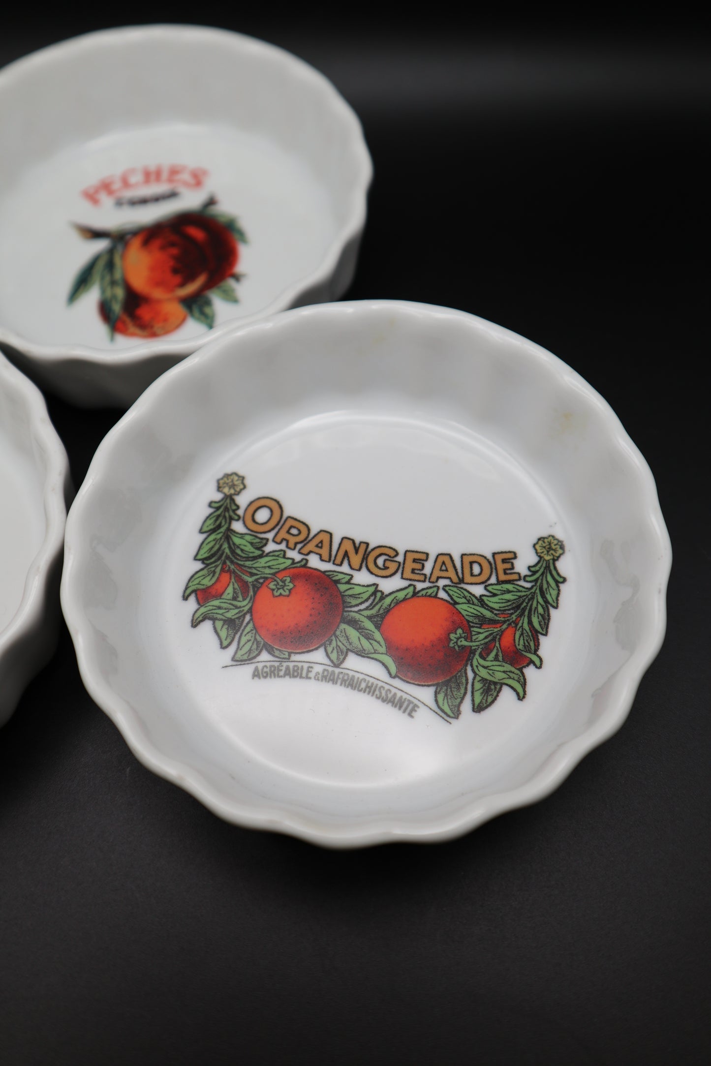 WILLIAMS SONOMA HARVEST MARKET RAMEKINS MADE IN ITALY SET OF 3