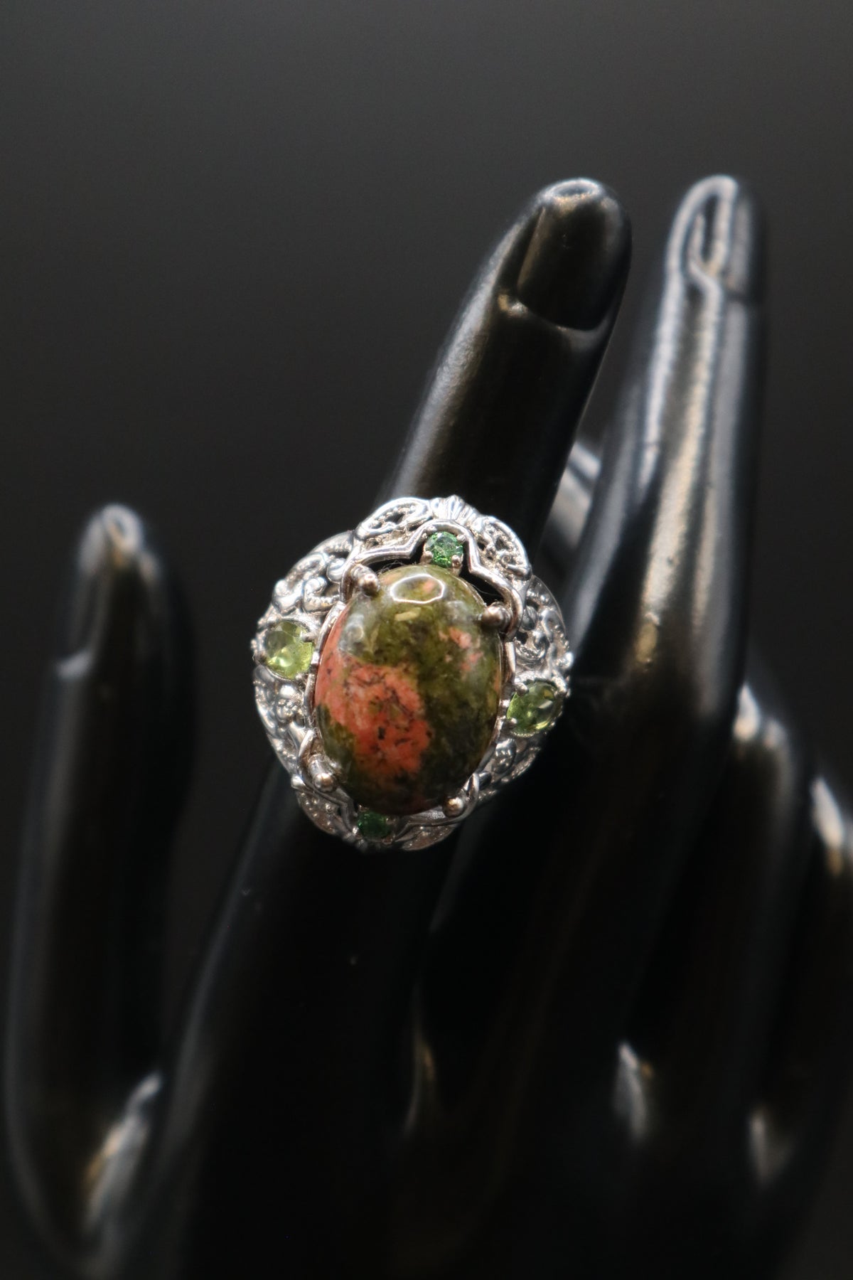 KARIS STS UNAKITE JASPER AND ACCENT STONES SIZE 6