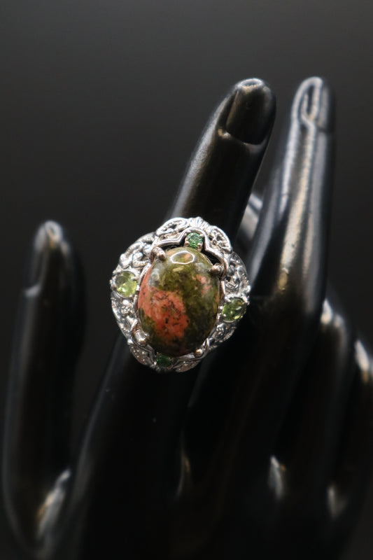 KARIS STS UNAKITE JASPER AND ACCENT STONES SIZE 6