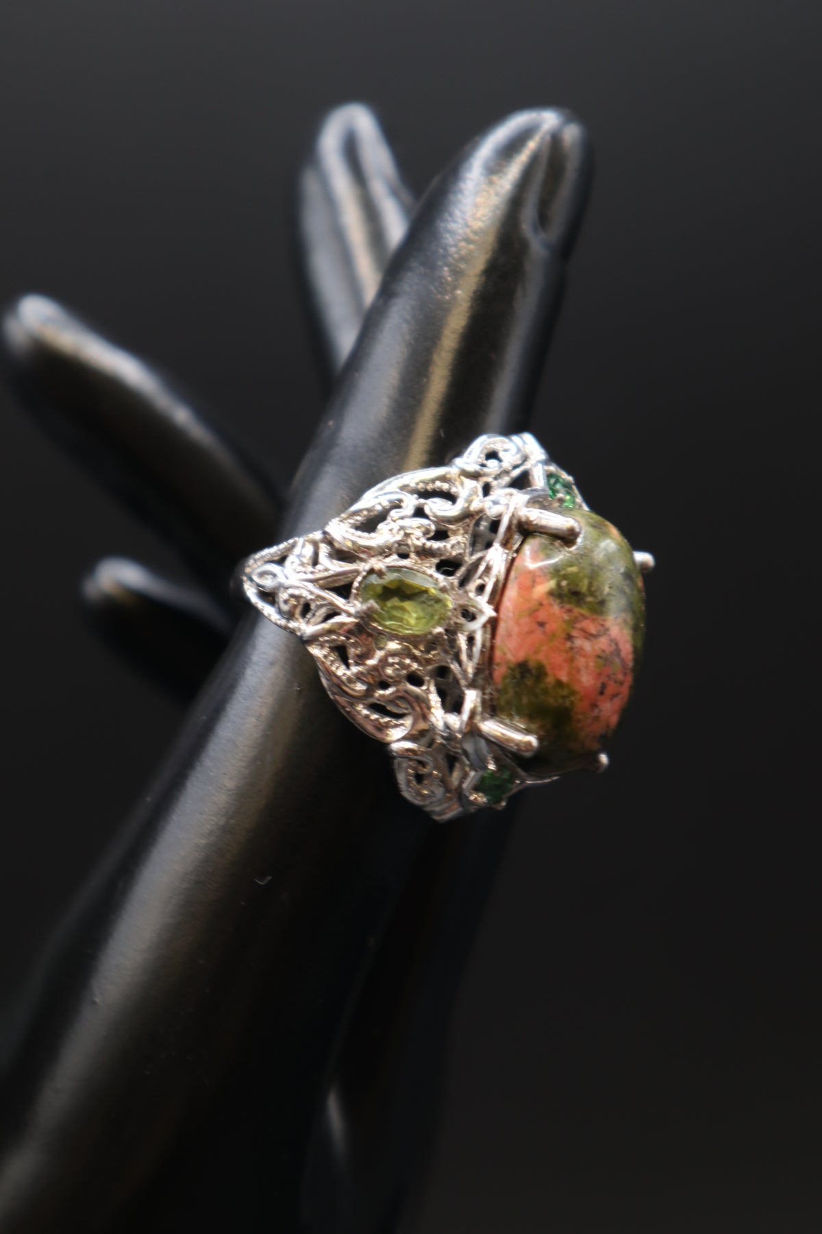 KARIS STS UNAKITE JASPER AND ACCENT STONES SIZE 6