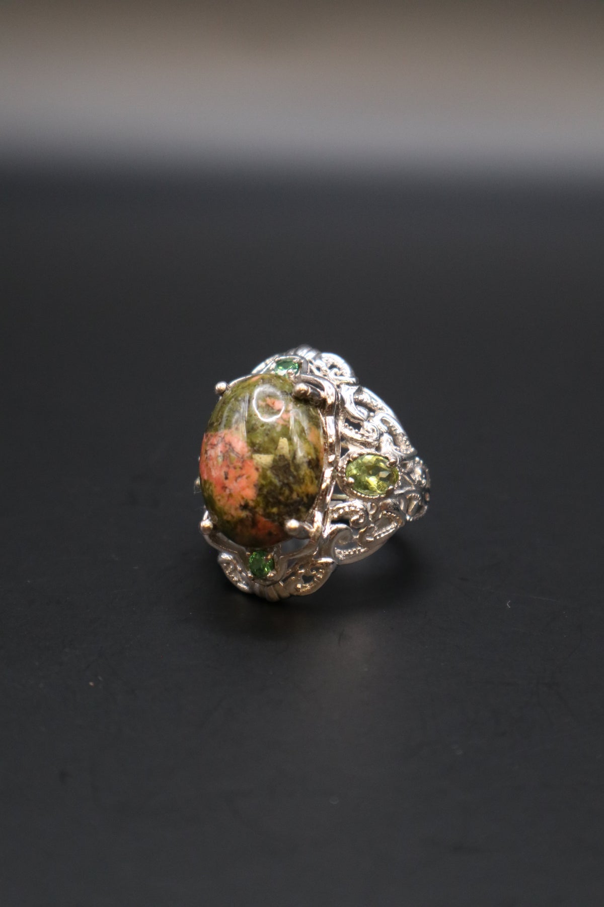 KARIS STS UNAKITE JASPER AND ACCENT STONES SIZE 6