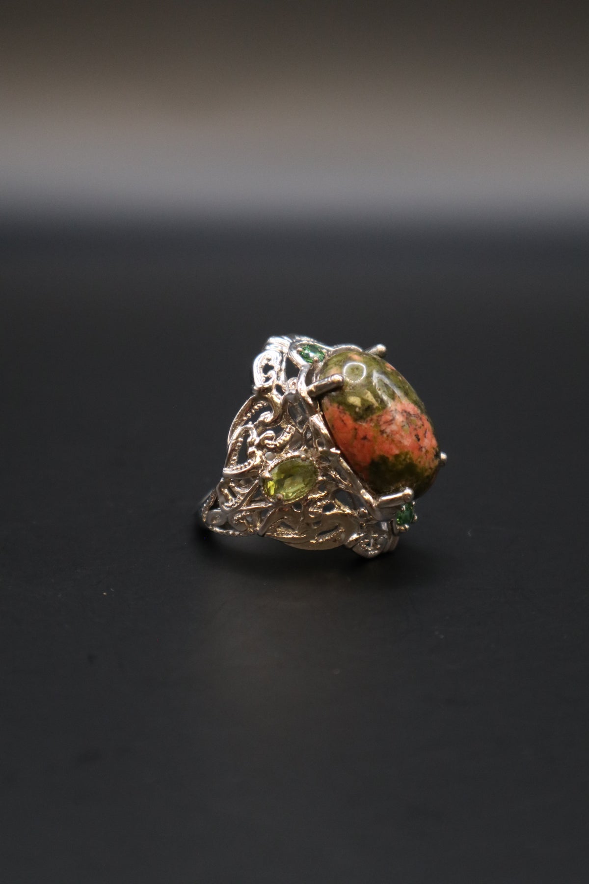 KARIS STS UNAKITE JASPER AND ACCENT STONES SIZE 6