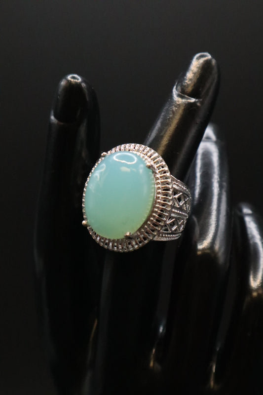 KARIS STS CHALCEDONY CABOCHON RING SIZE 6