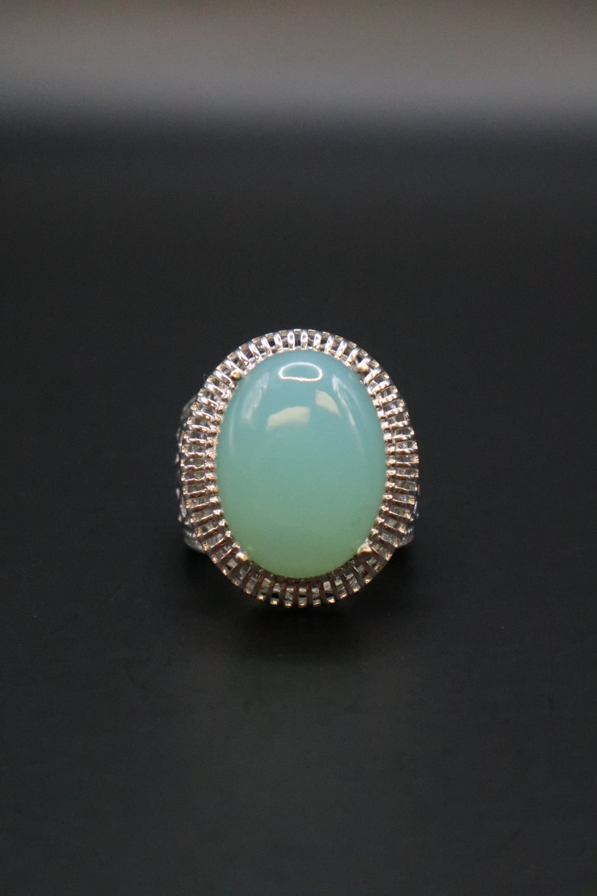 KARIS STS CHALCEDONY CABOCHON RING SIZE 6