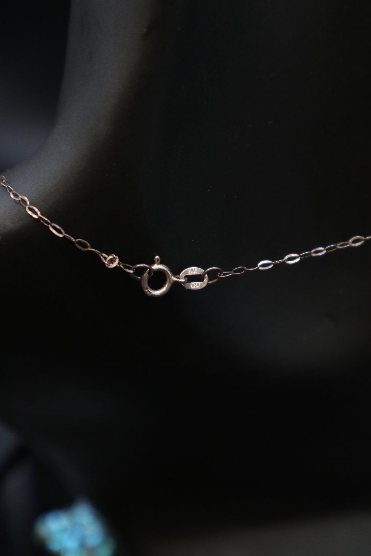 925 SWAROVSKI CRYSTAL TURQUOISE HEART NECKLACE
