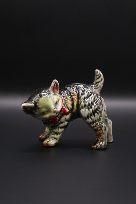 TABBY CAT FIGURINE MCM WALES MADE IN JAPAN