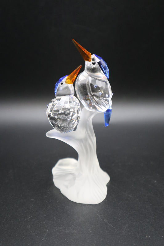 SWAROVSKI MALACHITE KING FISHERS BIRDS
