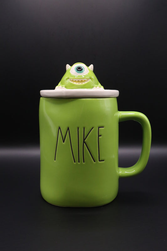 RAE DUNN DISNEY PIXAR "MIKE" WITH MOLDED MIKE ON LID