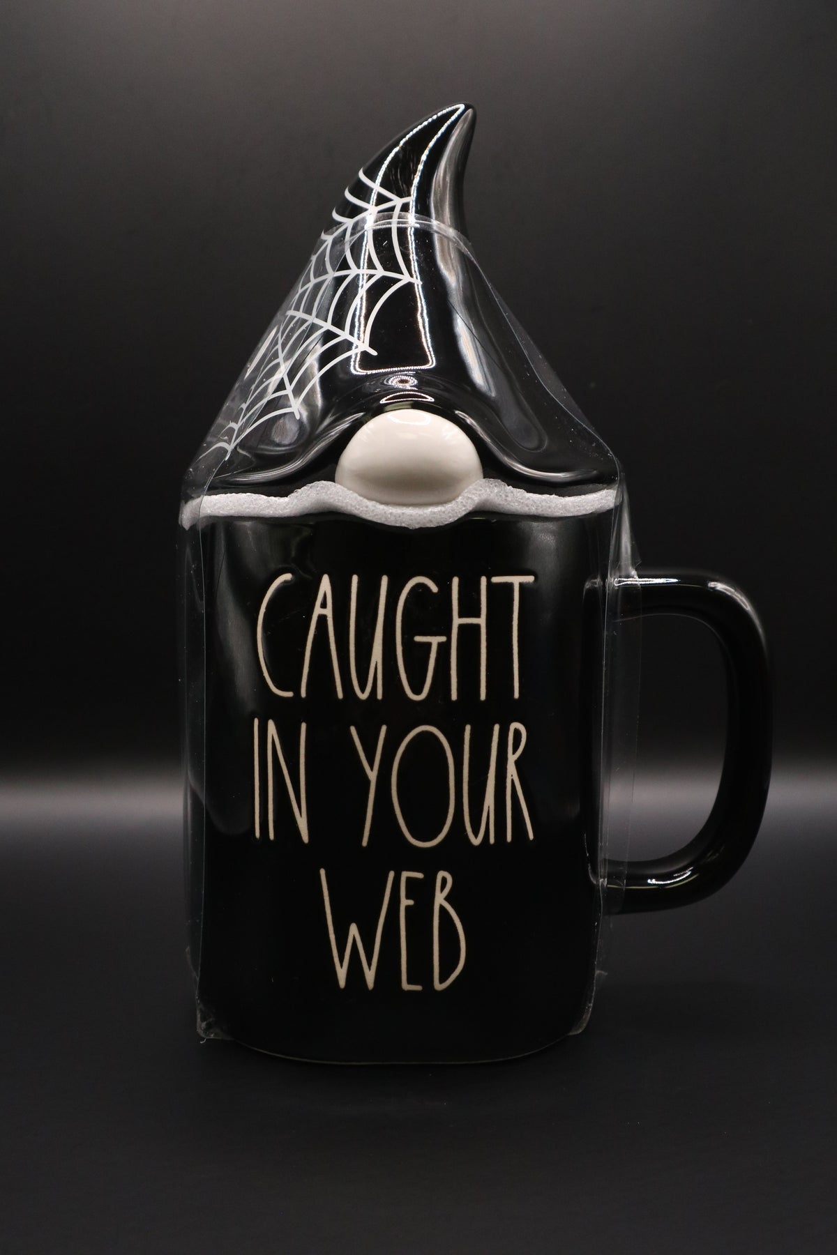 RAE DUNN "CAUGHT IN YOUR WEB" HALLOWEEN MUG