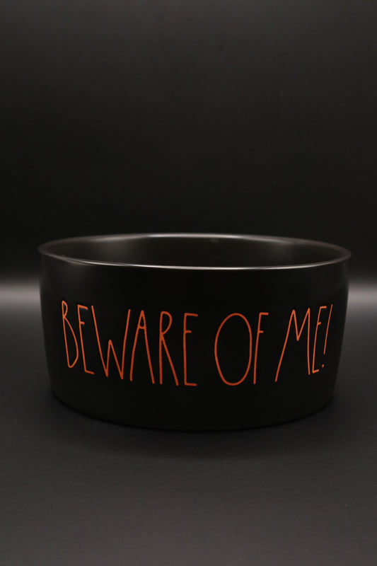 RAE DUNN HALLOWEEN "BEWARE OF ME" DOG BOWL