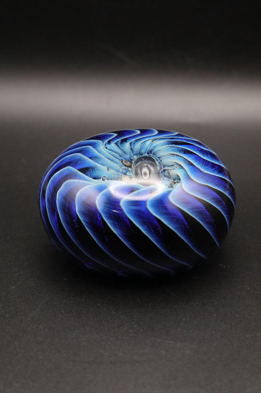 COBALT BLUE EYE OF THE STORM PAPERWEIGHT