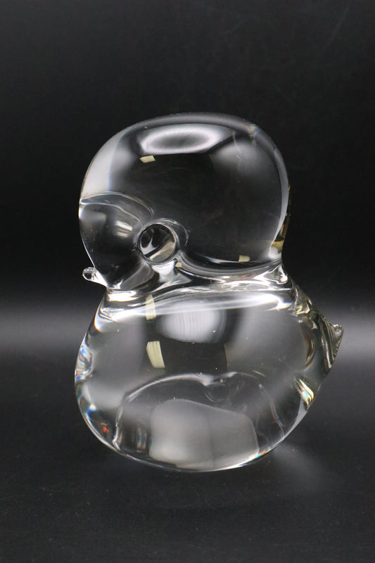 VINTAGE KONSTGLAS DUCK GLASS PAPERWEIGHT SWEDEN