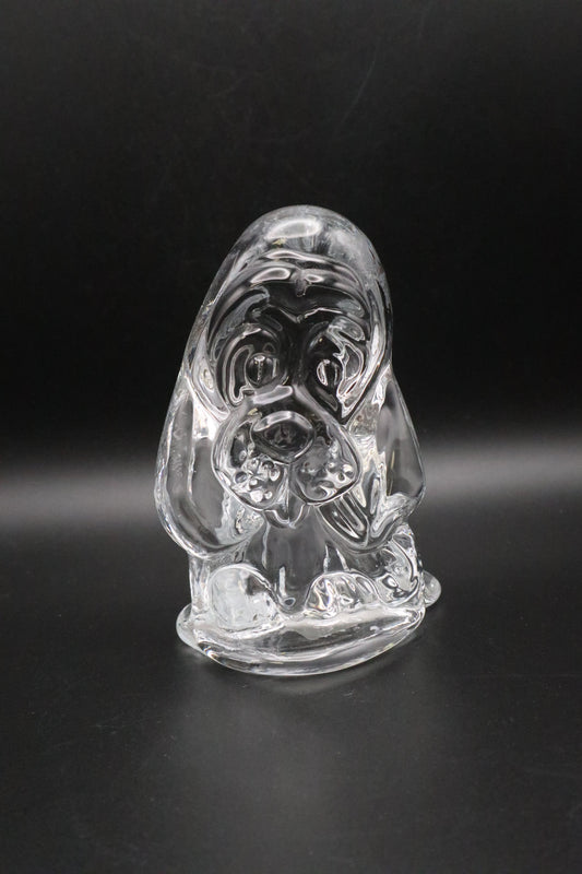 VIKING GLASS PUPPY DOG PAPERWEIGHT