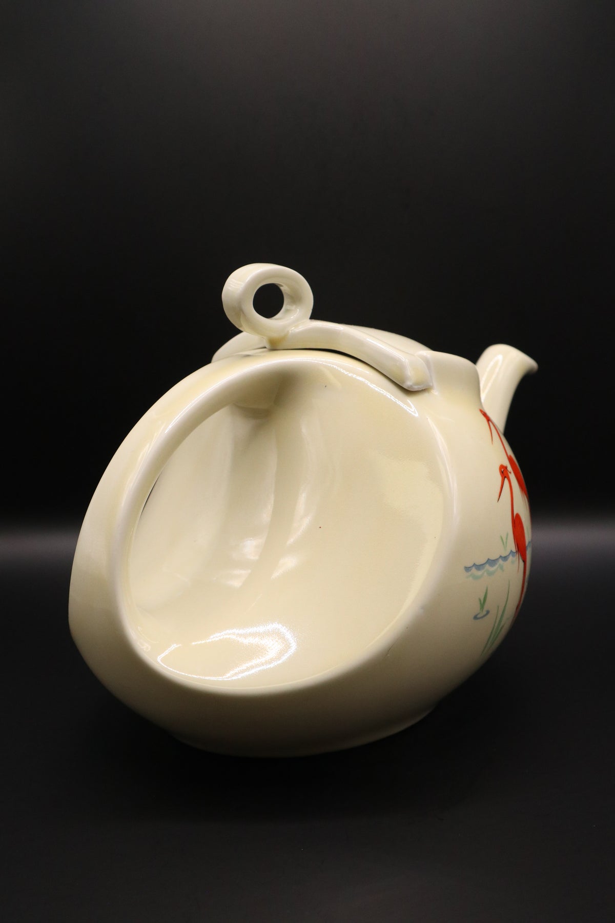 VINTAGE HALL CHINA "FLAMINGO" TEAPOT