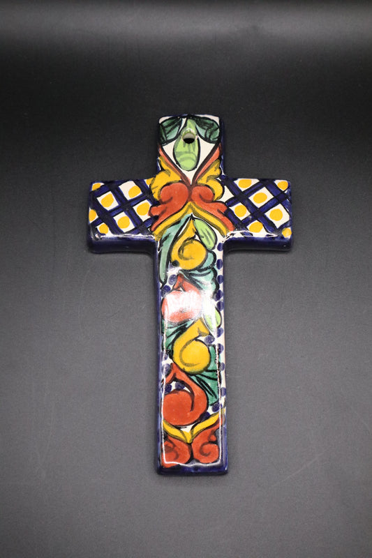 POTTERY TALAVERA WALL CROSS
