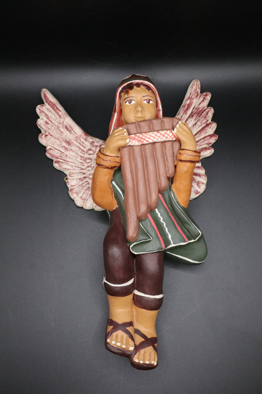 CERAMIC PERUVIAN ANGEL PLAY FLUTE