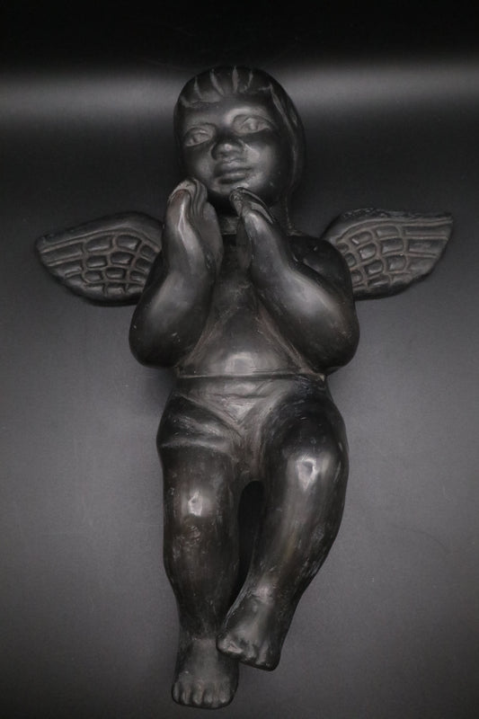 VINTAGE BARRO NEGRO POTTERY ANGEL OAXACA, MEXICO