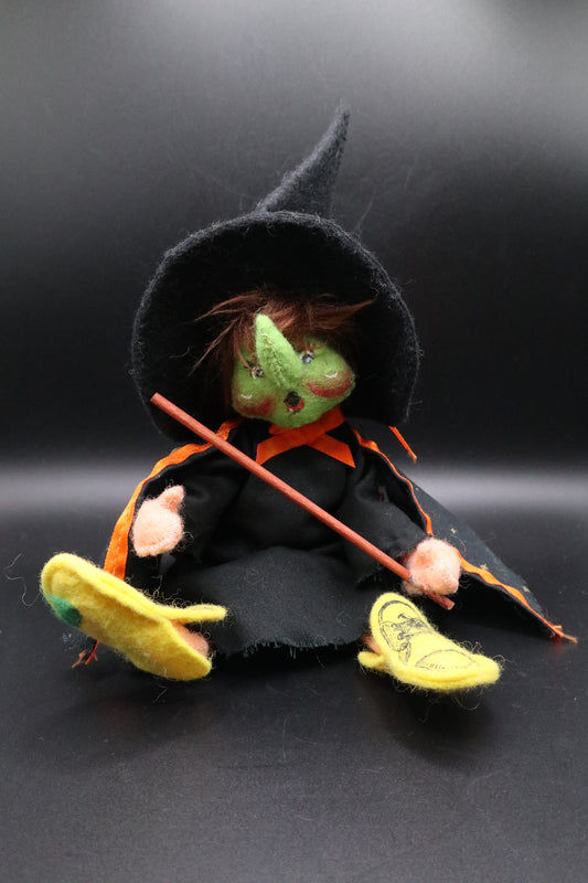 VINTAGE ANNALEE WITCH WITH STICK