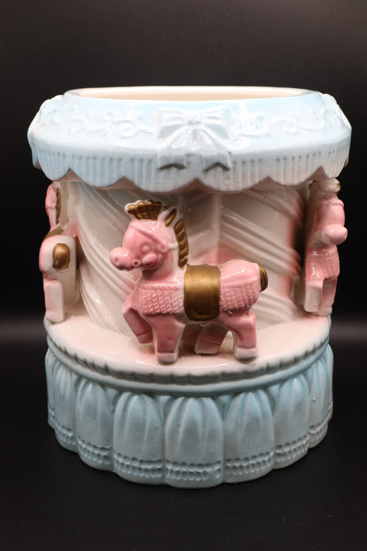 VINTAGE RUBENS CERAMIC CAROUSEL PLANTER